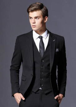 Lounge Suits: Black Jacket Suiting