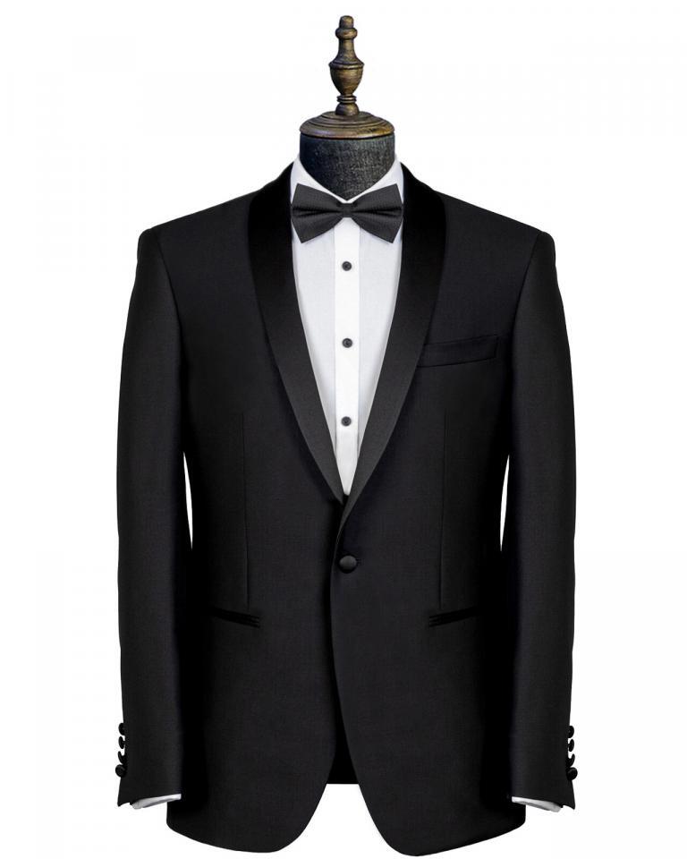 Savile Row D9 Black Shawl Lapel Tuxedo - Hire or Buy